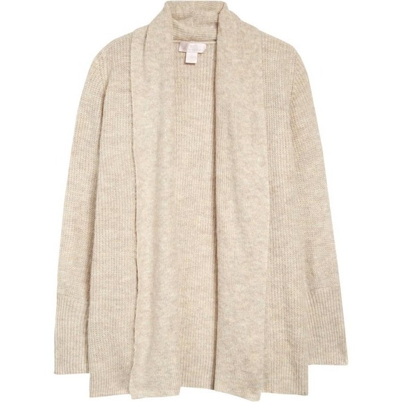 RACHEL PARCELL Shawl Collar Open Cardigan Beige Women's Size XXS - Picture 1 of 10